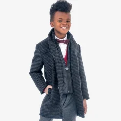 Outlet Appaman City Overcoat Houndstooth