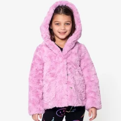 Clearance Appaman Cleo Faux Fur Coat PinkMousse