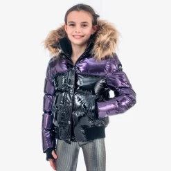 New Appaman Kyla Puffer Coat Plum/Black