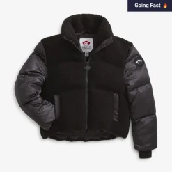 Hot Appaman Teddy Cropped Puffer Black