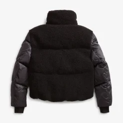 Hot Appaman Teddy Cropped Puffer Black