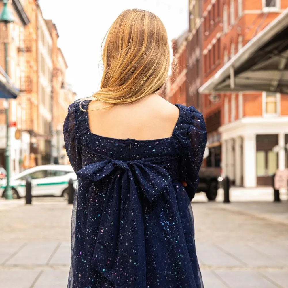 Appaman Chelsea Bow Dress NavyBlue