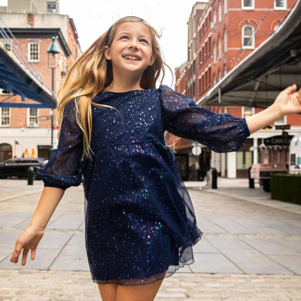 Appaman Chelsea Bow Dress NavyBlue
