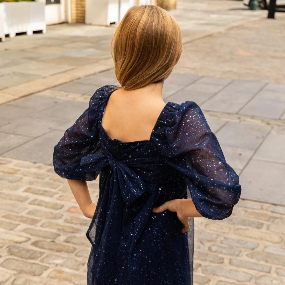 Appaman Chelsea Bow Dress NavyBlue