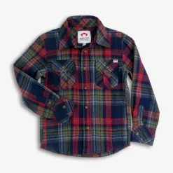 Best Appaman Flannel Shirt Navy/CranberryPlaid