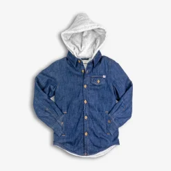 Appaman Glen Hooded Shirt DenimBlue