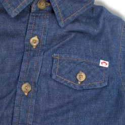 Appaman Glen Hooded Shirt DenimBlue