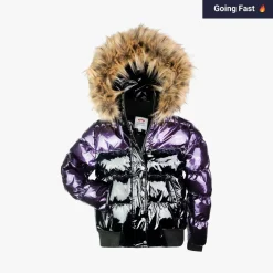 New Appaman Kyla Puffer Coat Plum/Black