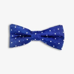 Online Appaman Silk Bow Tie White/BlueDots