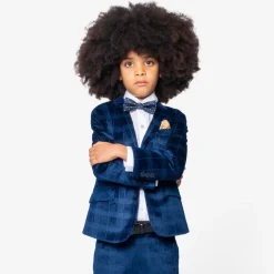Discount Appaman Silk Bow Tie Navy/GoldDots