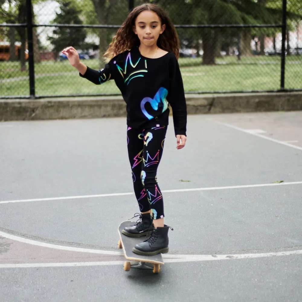 Sale Appaman Slouchy Sweatshirt Graffiti