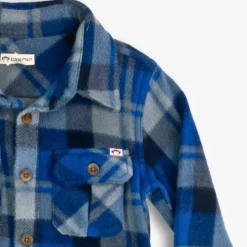 Online Appaman Snow Fleece Shirt Blue/TaupePlaid