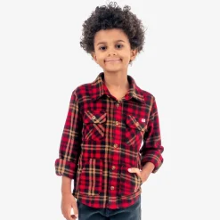 Outlet Appaman Snow Fleece Shirt RioRedPlaid