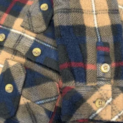New Appaman Snow Fleece Shirt Navy/KhakiPlaid