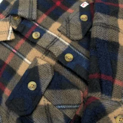 New Appaman Snow Fleece Shirt Navy/KhakiPlaid