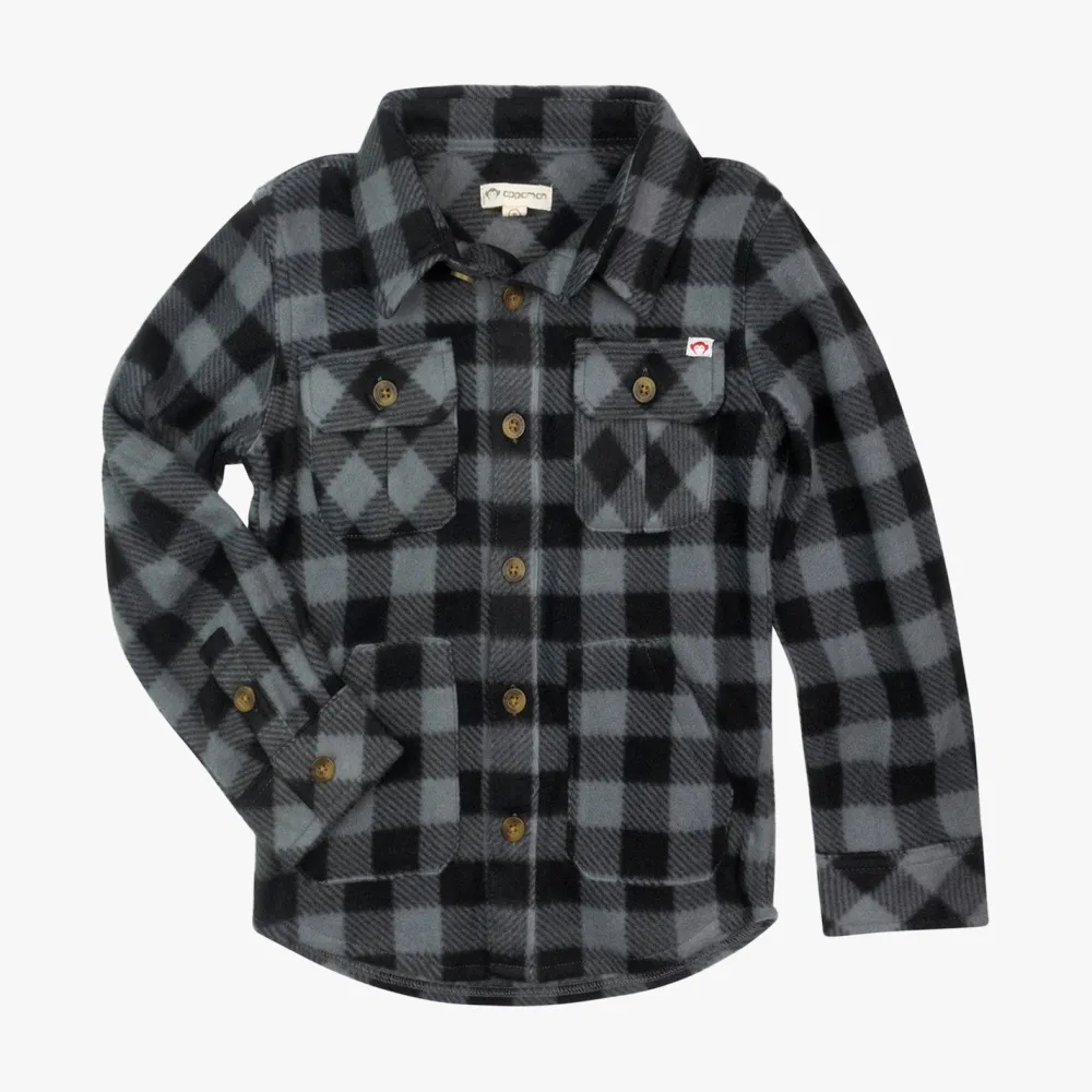 Best Appaman Snow Fleece Shirt BlackCheck