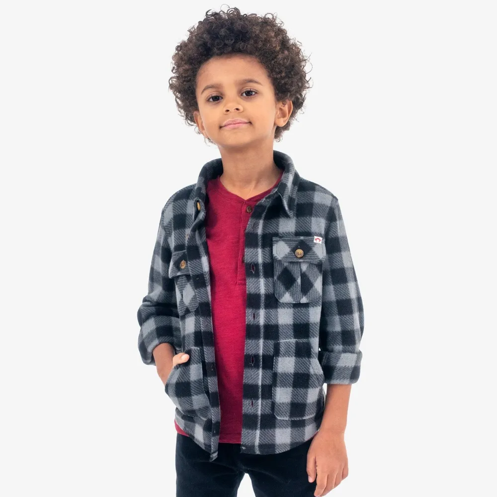 Best Appaman Snow Fleece Shirt BlackCheck