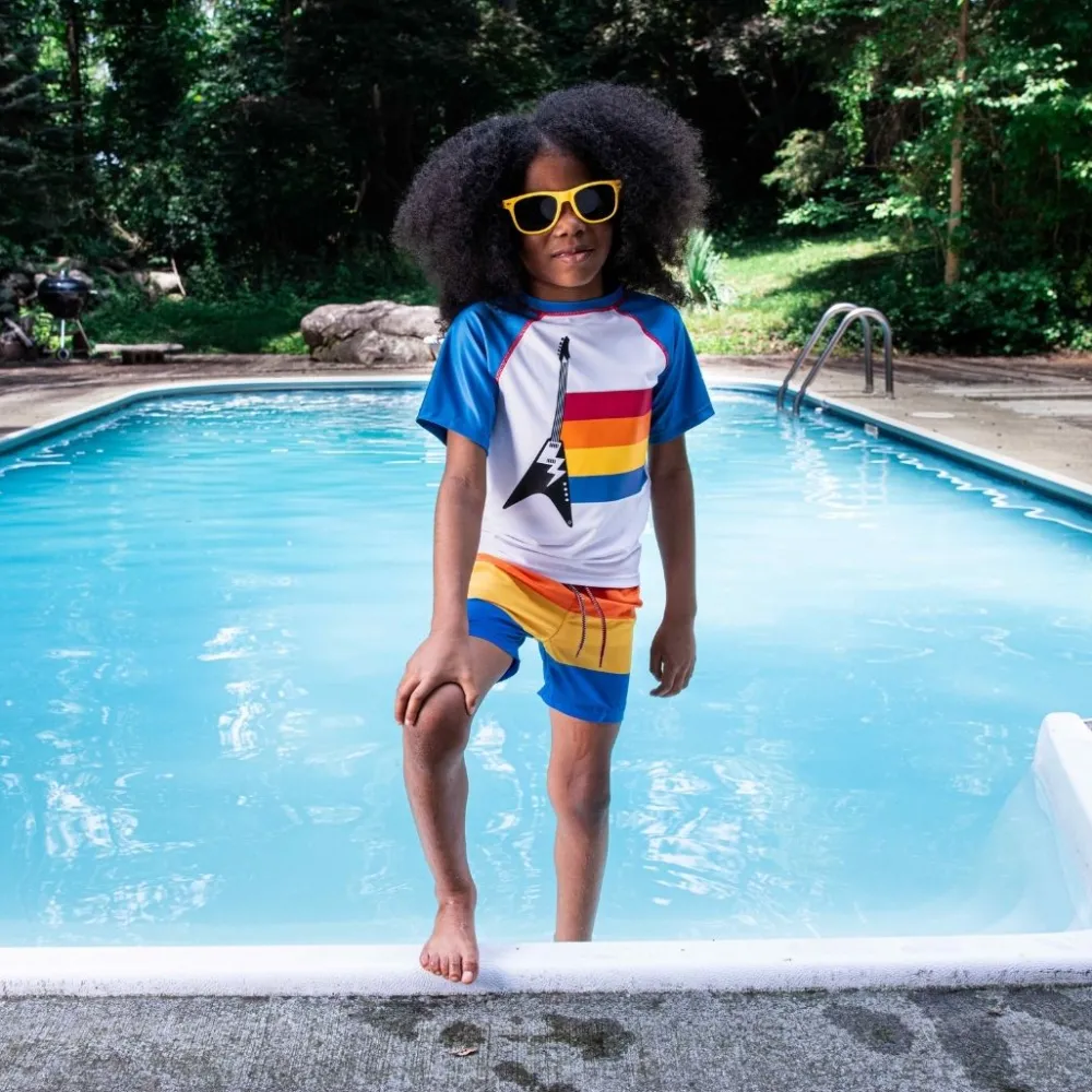 Outlet Appaman Swim Trunks RetroStripes