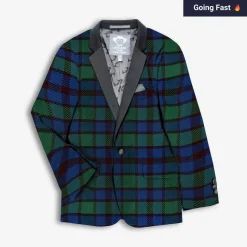 Online Appaman Tuxedo Suit Jacket BlackwatchVelvetPlaid